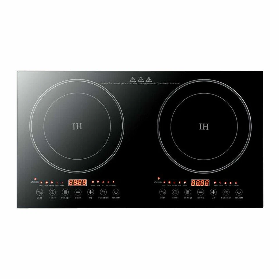 Encimera de Inducción Portátil 2400W Doble Cocina Quemador Estufa Placa Caliente Foto 4 de 4