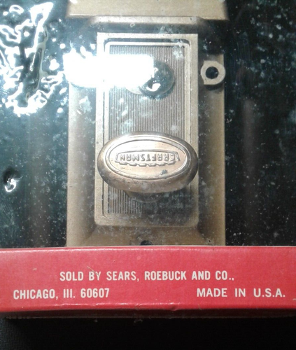 SEARS NOS Craftsman Vtg Rim Lock Night Latch 5818 Deadlock Keys SEALED Complete - Picture 5 of 15