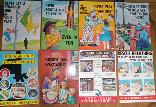 8 - 1940-50s Traffic & Safety Council 21x15 Poster PROTECT AMERICA'S CHILD LIFE