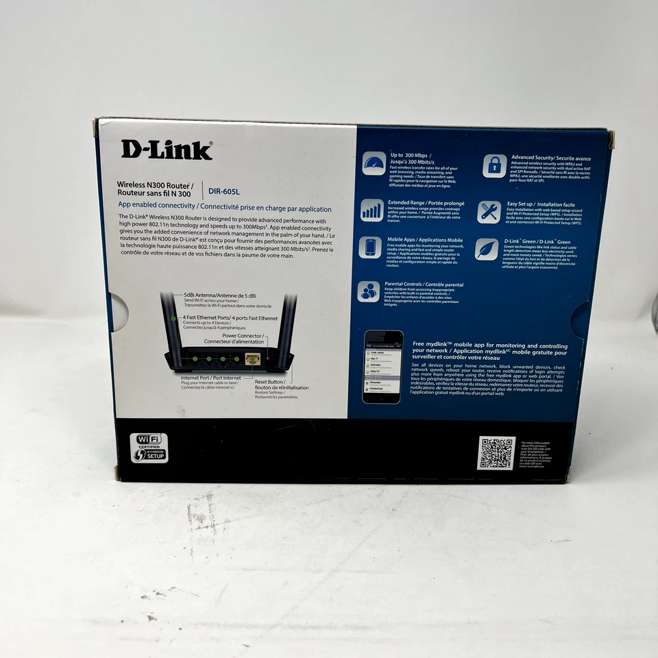 D-Link Wireless Mbps Home Cloud App-Enabled N 300 Broadband Router (DIR-605L - Image 4 of 4