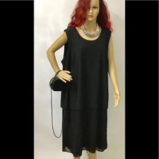 Women’s black sleeveless dress Plus size 24W David Rose Night NO JACKET
