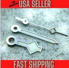 Silver "Snowflake" Hands Green Lume Watch Mod Parts Custom For NH35,NH36 SKX007