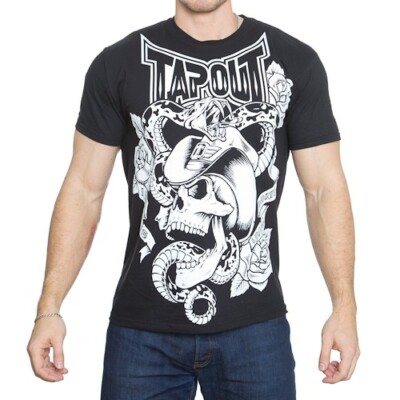 TAPOUT Herren T-Shirt schwarz Rasseln UVP 25£