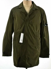 C.P. (CP) Company NWT Memri Lightweight Trench Coat Size M 50 in Olive Green