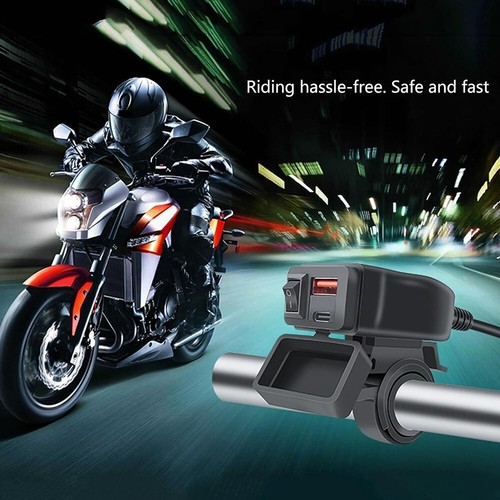 Fast Charging Office Multiport Motorcycle USB QC+PD Phone Charger with Voltmeter - 第 5/6 張圖片