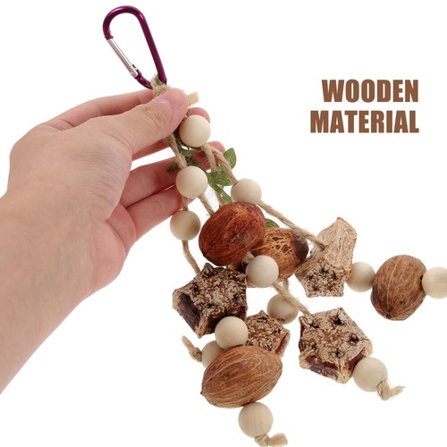 Bird Chewing Toy Foraging Toy Parrot expédition Cage Foraging Toy Bird Wooden Hanging Toy