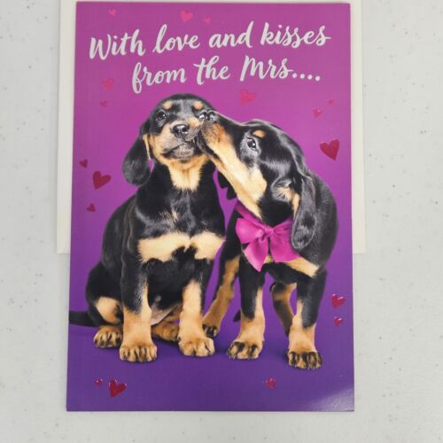 Hallmark Greeting Card Sweetest Day Dog Kiss 8x5" Love Quote inside Envelope USA - Picture 1 of 7