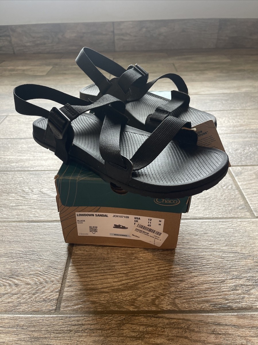 Chaco Sandals Mens Black Lowdown 2 Toe Loop JCH107847 Size  display picture 1