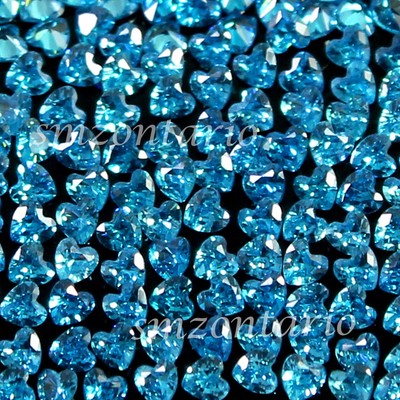 10 Pc Lot Natural Brazil Blue Aquamarine 2.75 MM Heart Shape Eye Clean Gemstone
