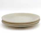 Vintage Fire King Oven Ware Ivory Milk Glass 9” Dinner Plate Lot Of 4