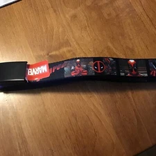Marvel Comics Belt Adjustable DeadPool Web Belt Buckle Down 46” Long E27