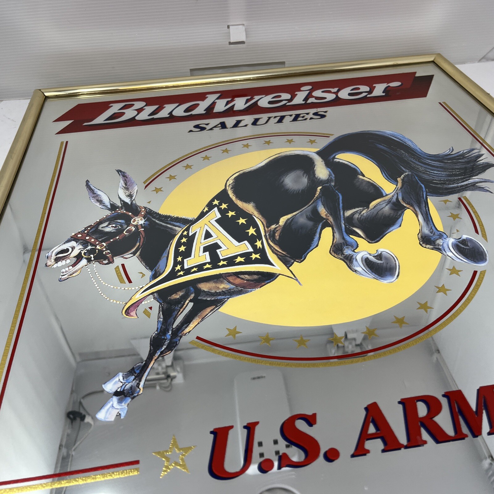 Budweiser Salutes US Army Mirror Sign EBay