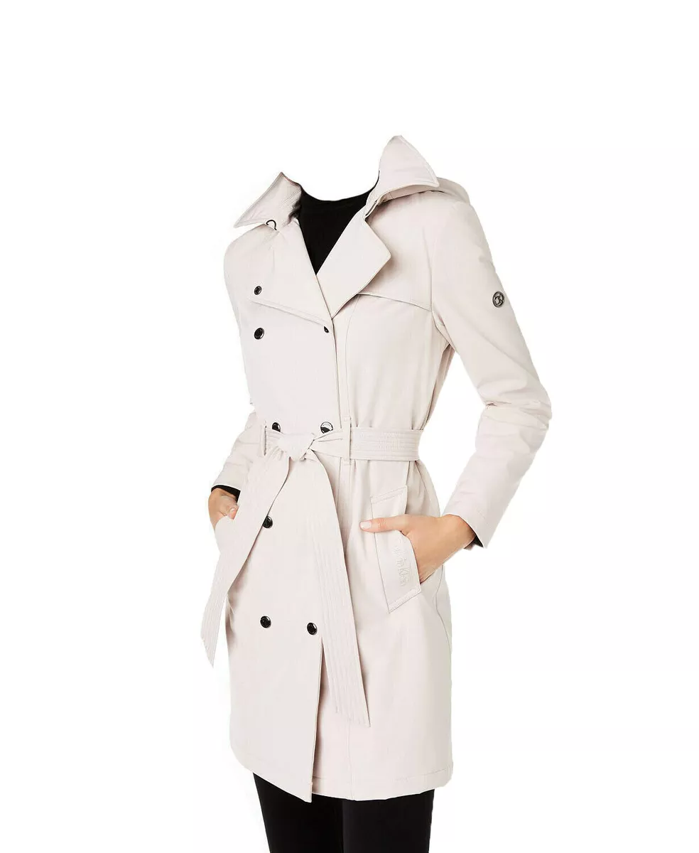 Calvin klein trench coat with hood hotsell