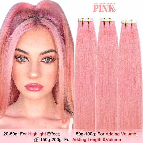 Tape In Real Human Remy Hair Extensions 60pcs 150G Full Head Skin Weft Balayage - Picture 46 of 48