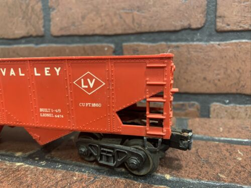 Lionel 6476 O Gauge Postwar Lehigh Valley RAILROAD LV 25000 Hopper CAR - Picture 4 of 14