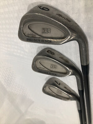 Set Of Mizuno XR9 Stainless 7 8 9 Irons Mens RH Graphite Shafts Precision Design