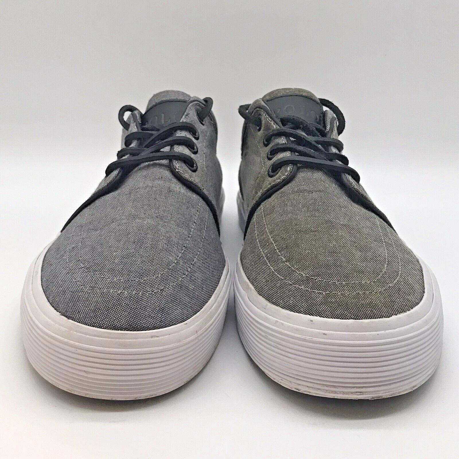 PONY Polo Ralph Lauren Faxon grigio scarpe basse uomo 10 5 D stringate chambray sneaker