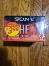 Sony HF 60 Minute High Fidelity Blank Audio Cassette Tapes 6 Pack BRAND NEW