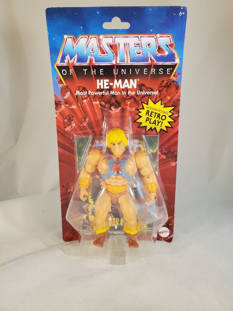 Mattel Masters of The Universe Origins MOTU He-Man Action Figure Retro Head