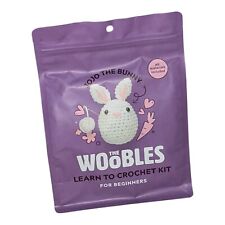 The Woobles Jojo The Bunny Crochet Kit  Hook NEW Yarn Shark Tank Easter White
