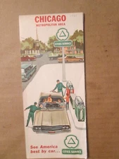 CITGO Cities Service Road Map of Chicago 1964