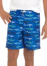 Crown  Ivy Boy's Swim Trunks Sharks Size Large Size 12 New With Tags Z-2 