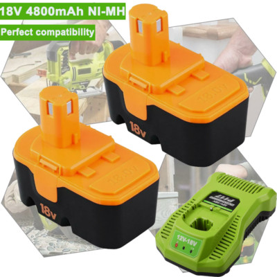 1-2Pack Ersatz für Ryobi 18 V 18 Volt PLUS 4,8 Ah NIMH Akku P100 13022 ABP1801