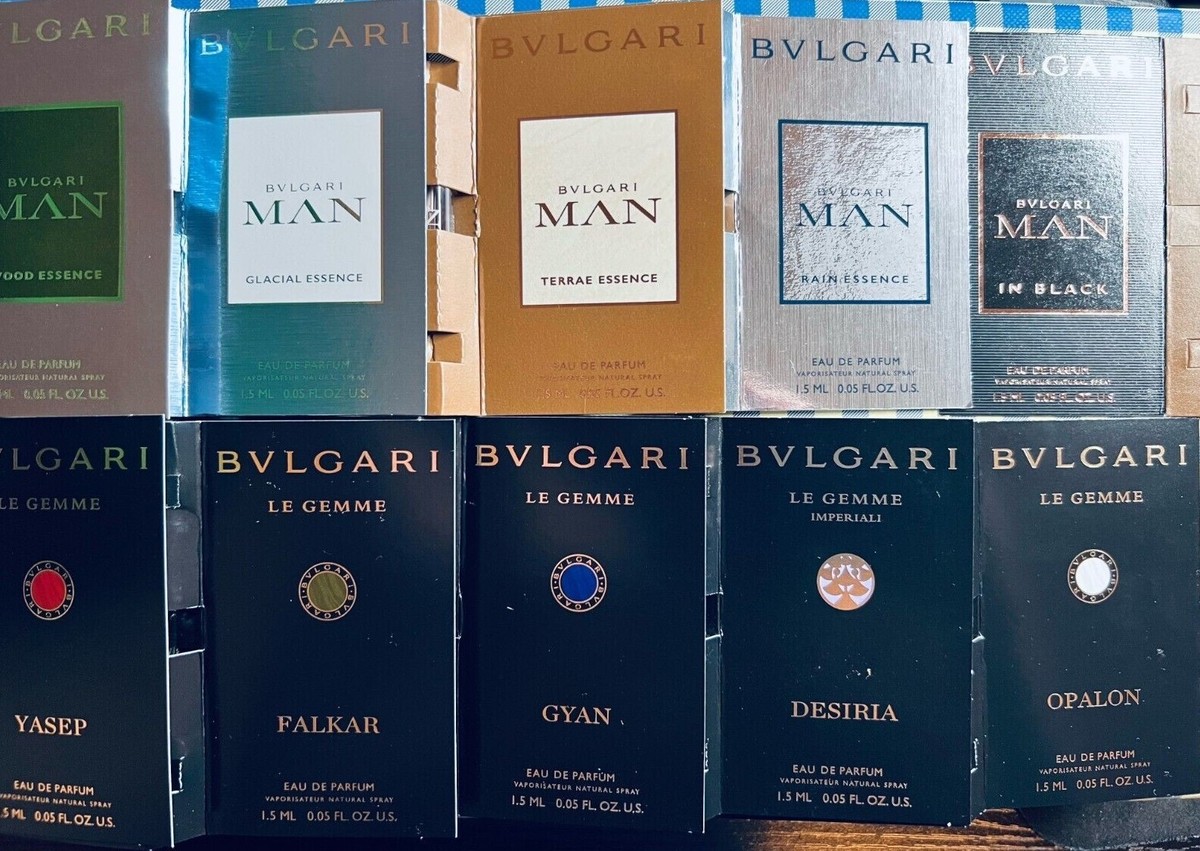 Bvlgari Perfume Sample Spray 1.5 ml/.05oz - Choose Scent Combined