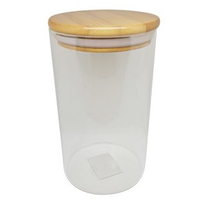 SCULLERY Bamboo Glass Canister with Bamboo Lid 950ml