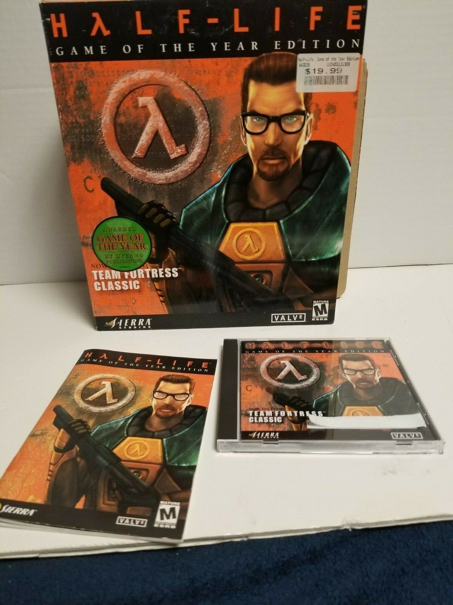 Half-Life: Game of the Year Edition (PC, 1999) Big box
