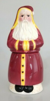 VTG Block Gear ''FATHER CHRISTMAS'' Santa Claus Salt & Pepper Shaker Set 2pc VGC