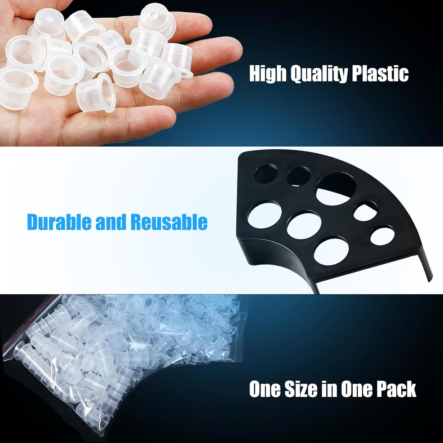 Tattoo Ink Caps Cups Holder - MIUXIA 402Pcs Mixed Size Tattoo Ink Cups Caps Smal