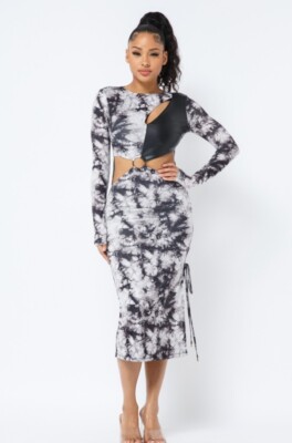 Tie Dye Dress Long Sleeve Grey Black Marble Maxi Dress Long Cutout Dress Large | eBay Tie Dye Dress Long Sleeve Grey Black Marble Maxi Dress Long Cutout Dress Large | eBay