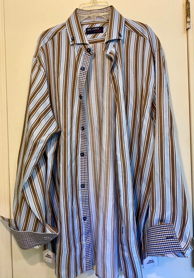 Max Lauren by Brio Camisa Abotonada XL, 17.5, 18 Foto 4 de 4