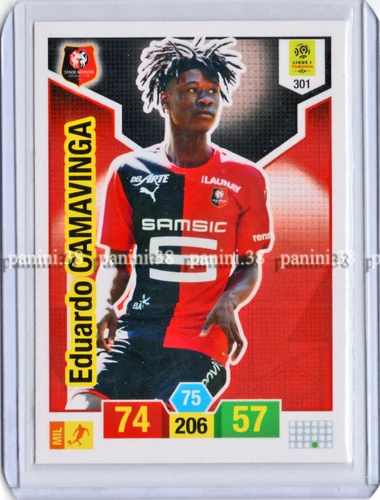 RARE!! ROOKIE Card Edourdo CAMAVINGA ""FRENCH FOOT 2019-2020" Panini