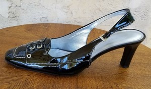 black patent leather pumps size 11