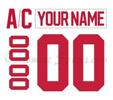 NCAA Miami University Number Kit for 2022-Present 3rd Hockey Uniform