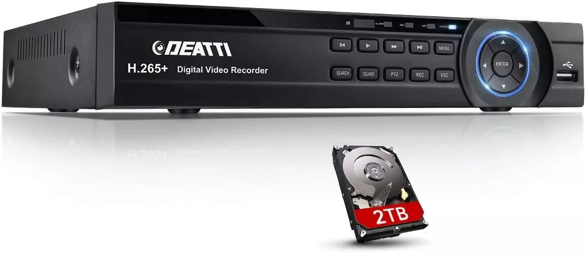 Deatti 8 16CH 1080N HD Digital Video Recorder CCTV DVR HDMI PIR VGA 1TB 2TB