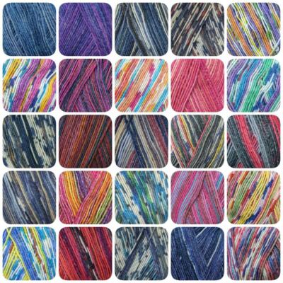 Austermann Step Aloe Vera & Jojobaöl Selbststreifen Sockenstrickgarn Wolle 100g