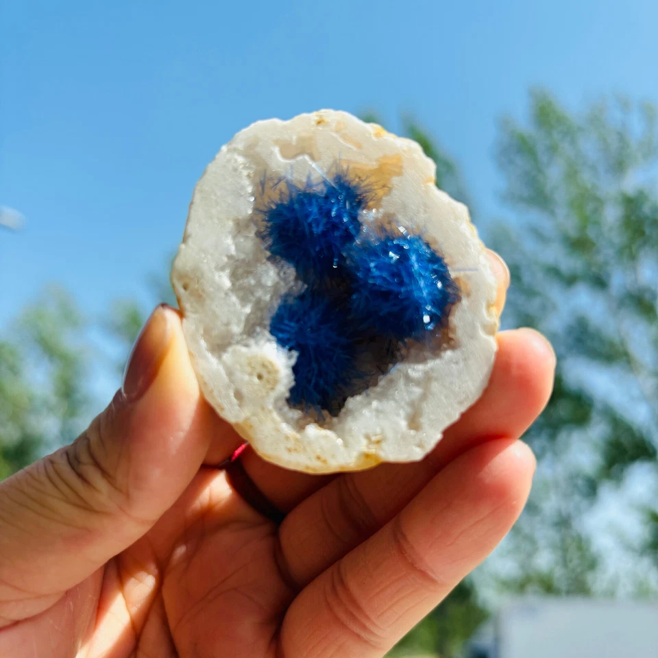 1pc Natural Agate Geode Quartz Crystal Energy Mineral Specimen Reiki Decor - Image 3 of 4
