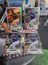 Emmanuel Clase 2022 Topps Chrome Sepia Refractor Gold Cup + 3 Base Guardians
