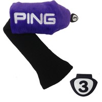 Ping Custom Fur 3 Wood Sock Headcover Color: Purple Ping Custom Fur 3 Wood Sock Headcover Color: Purple