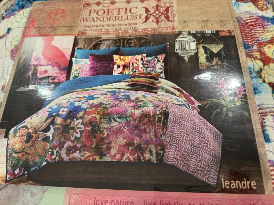 Edredón Tracy Porter Poetic Wanderlust Leandre BOHO Twin/Twin XL - Difícil de encontrar Foto 3 de 4