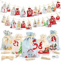 Adventskalender Stoff 24 Weihnachtskalender Kinder Diy 2024