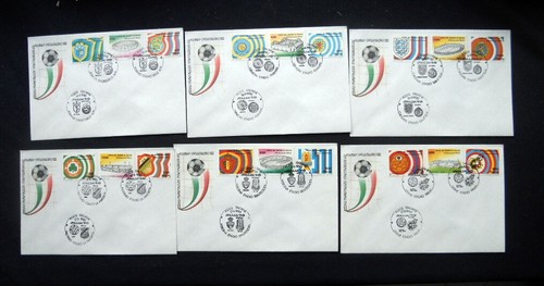1990 Italia Raro Set 53 FDC COVERS COPA MUNDIAL FÚTBOL Alemania Campeón - Imagen 6 de 11