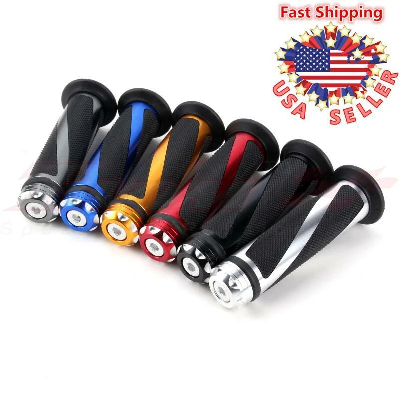 Guidão de motocicleta borracha gel 7/8" para Honda Suzuki GSXR600 R1000 - Imagem 2 de 4