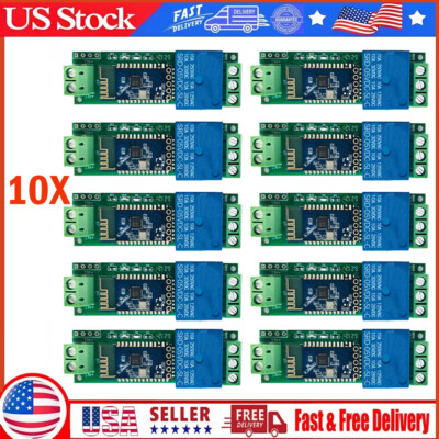 10PC 5V DC 1Channel Bluetooth Relay Module APP Control Switch IoT Smart Home