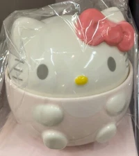 Sanrio Character Marui Hello Kitty 3D Ceramic Bowl With Lid 400ml Tableware New