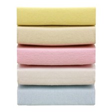 Pack of 2, Baby Crib/Pram/ Moses Basket Jersey Fitted Sheet 100% Cotton 40x90cm.