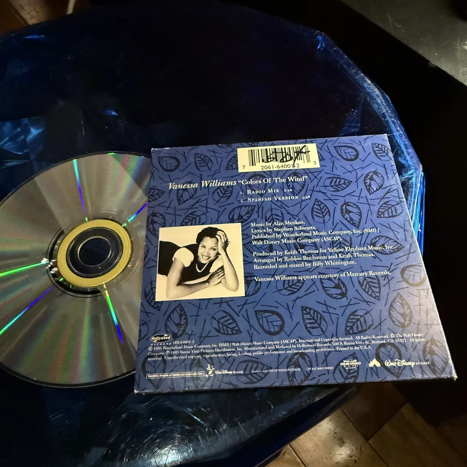 Pocahontas VANESSA WILLIAMS COLORS OF THE WIND SINGLE CD ENGLISH/SPANISH RARE VG - Image 2 of 4